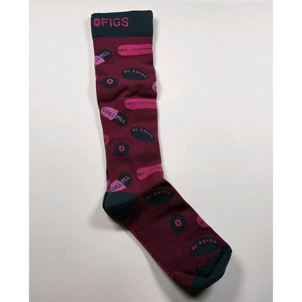 FIGS Compression Take A Chill Pill Pharmacist Medical Socks Size L